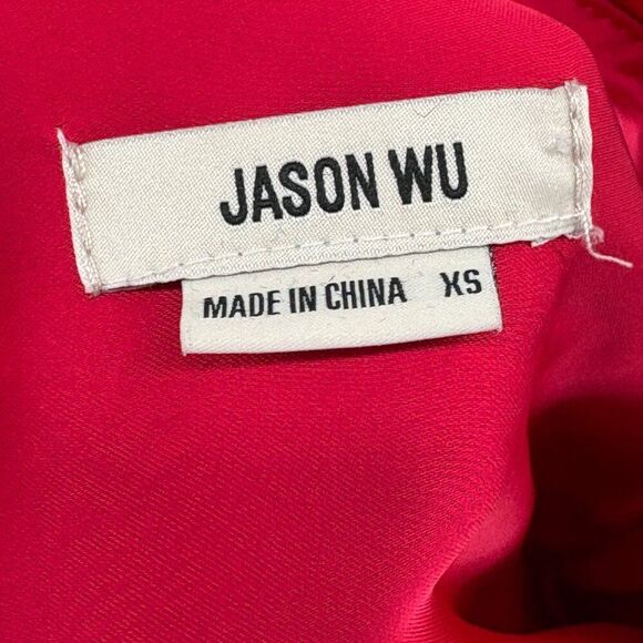 Jason Wu Pink Satin Button Down Blouse XS NWT $400 Long Sleeve Shirt - Picture 11 of 11